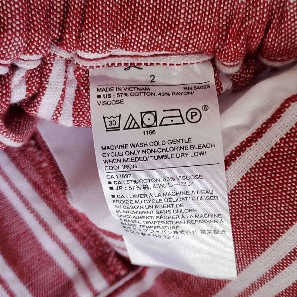 Banana Republic Factory Rowan Striped High Rise Wide Leg Cropped Pants - Picture 8 of 8